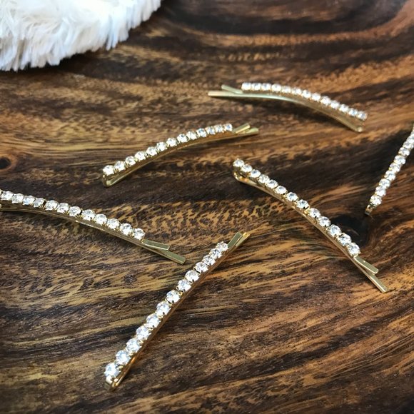 Rhinestone Embellished Bobby Pin Set - Picture 2 of 3